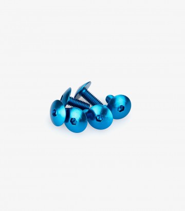 Blister 6 Tornillos Abombados M5x15mm Azul Puig 0611A