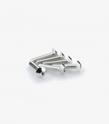 Blister mit 6 Linsenkopfschrauben M5x25 mm in Silber Puig 0610P