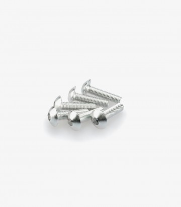 Blister mit 6 Linsenkopfschrauben M5x20 mm in Silber Puig 0550P