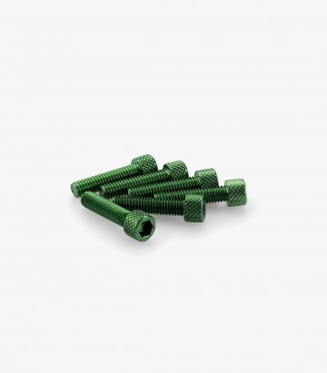 Puig 6 M6x25mm Allen Screws in Green 0544V