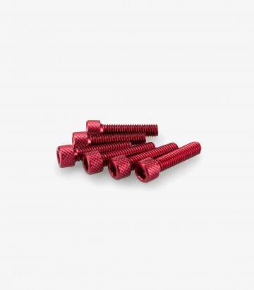 Blister mit 6 Inbusschrauben M6x25 mm in Rot Puig 0544R