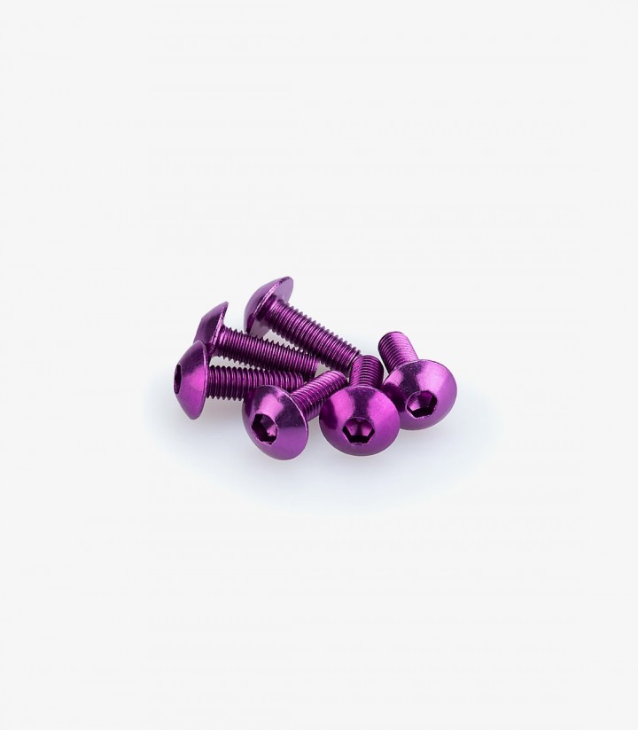 Blister 6 Tornillos Abombados M5x15mm Lila Puig 0543L
