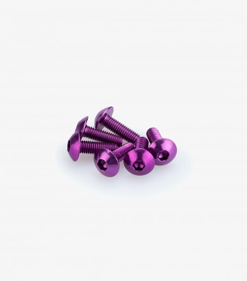 Blister 6 Tornillos Abombados M5x15mm Lila Puig 0543L