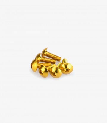 Blister mit 6 Linsenkopfschrauben M5x15 mm in Gelb Puig 0543G