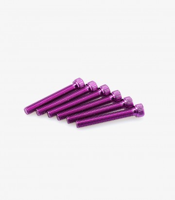 Puig 6 M8x55mm Allen Screws in Purple 0540L