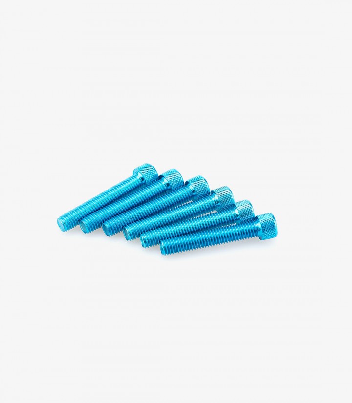 Blister mit 6 Inbusschrauben M8x55 mm in Blau Puig 0540A