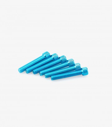 Puig 6 M8x55mm Allen Screws in Blue 0540A