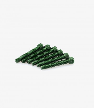 Puig 6 M8x50mm Allen Screws in Green 0524V