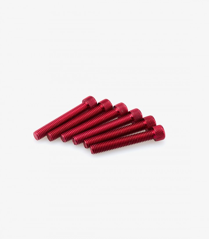 Blister mit 6 Inbusschrauben M8x50 mm in Rot Puig 0524R