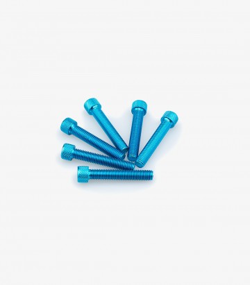 Blister mit 6 Inbusschrauben M8x45 mm in Blau Puig 0516A