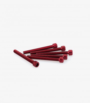 Puig 6 M6x55mm Allen Screws in Red 0446R