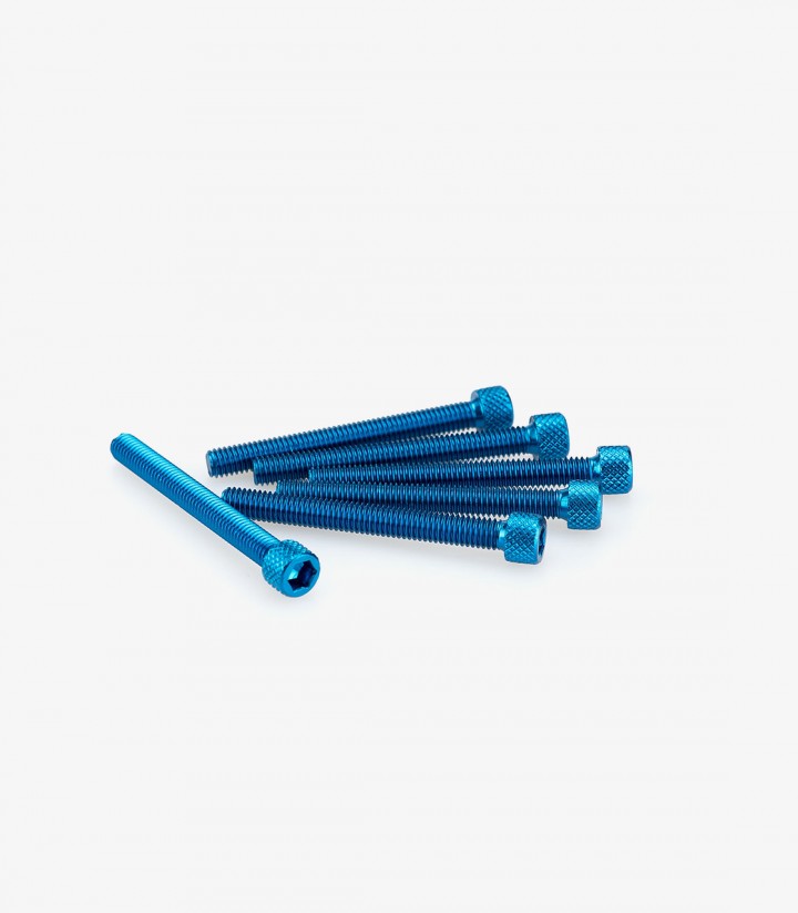 Blister mit 6 Inbusschrauben M6x55 mm in Blau Puig 0446A