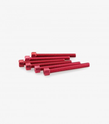 Puig 6 M6x50mm Allen Screws in Red 0421R