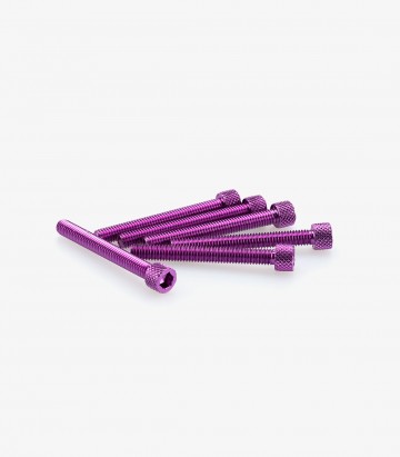 Puig 6 M6x50mm Allen Screws in Purple 0421L