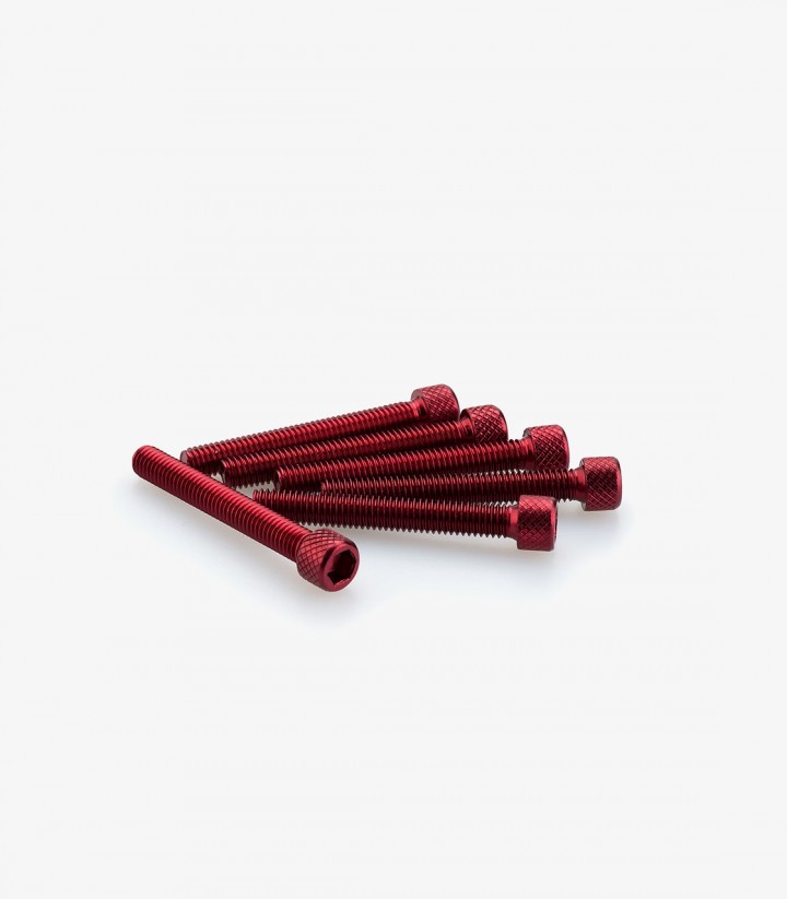 Blister mit 6 Inbusschrauben M6x45 mm in Rot Puig 0370R