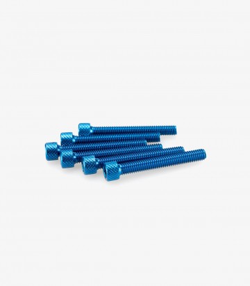 Puig 6 M6x45mm Allen Screws in Blue 0370A
