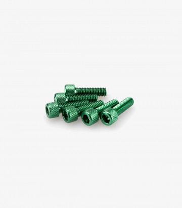 Puig 6 M6x20mm Allen Screws in Green 0364V