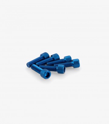 Puig 6 M6x20mm Allen Screws in Blue 0364A
