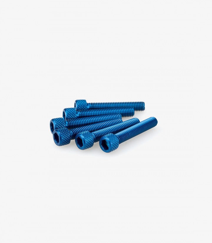 Blister mit 6 Inbusschrauben M6x35 mm in Blau Puig 0346A
