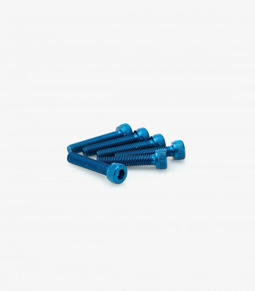 Blister mit 6 Inbusschrauben M5x25 mm in Blau Puig 0185A