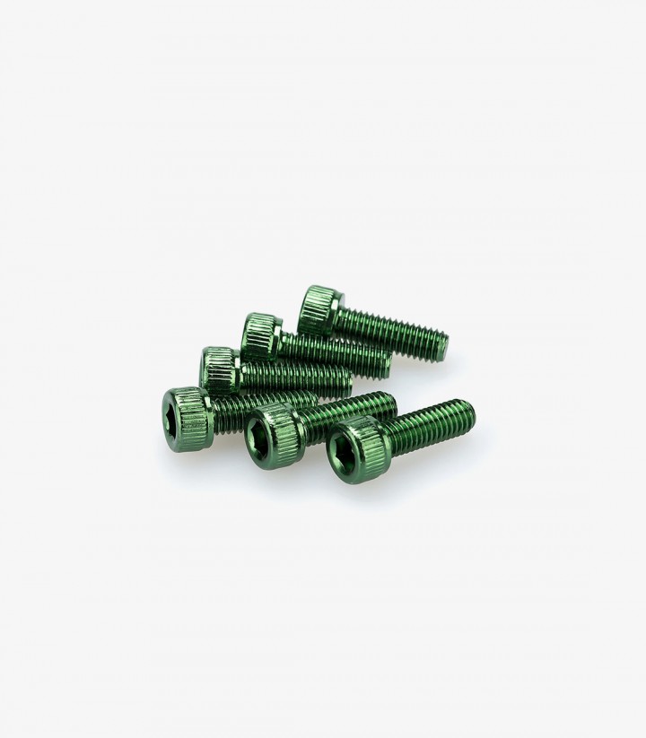 Blister mit 6 Inbusschrauben M5x15 mm in Grün Puig 0146V