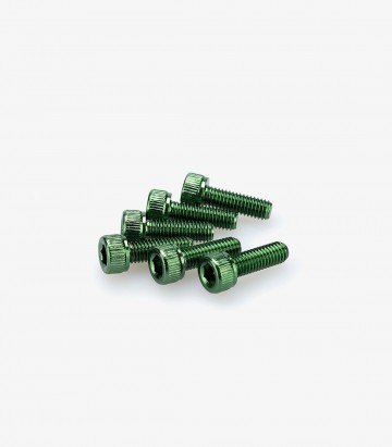 Blister mit 6 Inbusschrauben M5x15 mm in Grün Puig 0146V