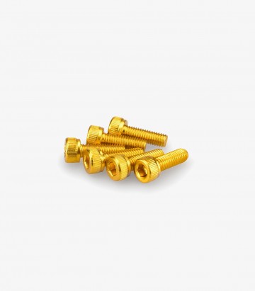 Puig 6 M5x15mm Allen Screws in Yellow 0146G