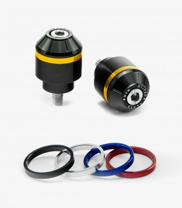 Puig Lenkerendgewichte Kurz mit Ring 9209N in Schwarz für Yamaha MT-07 Tracer (16-17), Tracer 700 (18-20), Tracer 7 (21-24)