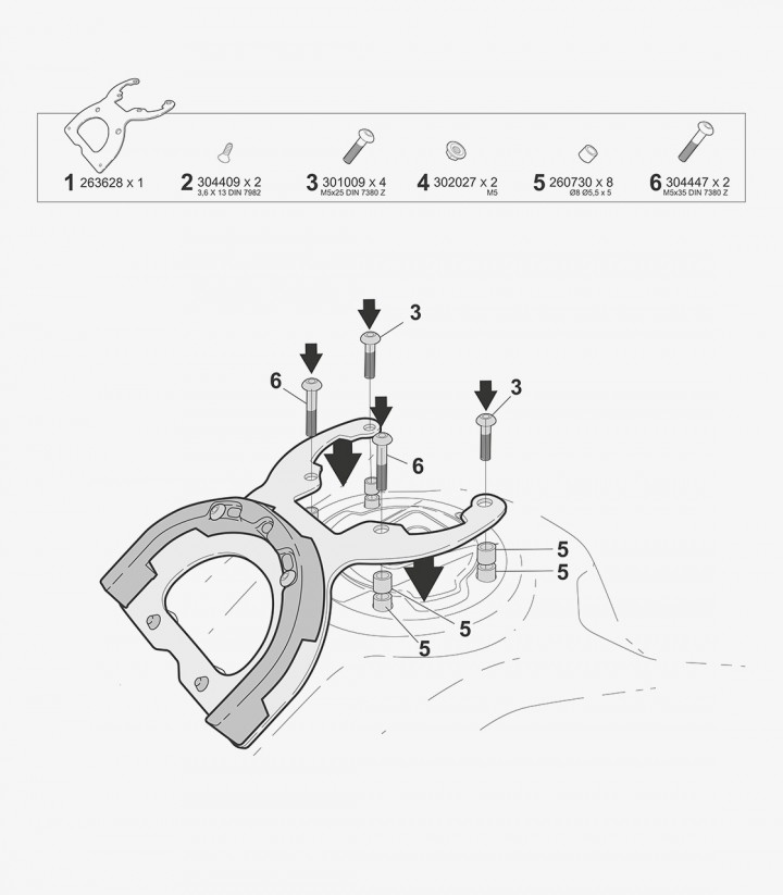 SHAD Click System Tankrucksack-Befestigungskit C012CS für CFMOTO 450 MT (23-26), 700MT / Adv (25-26)