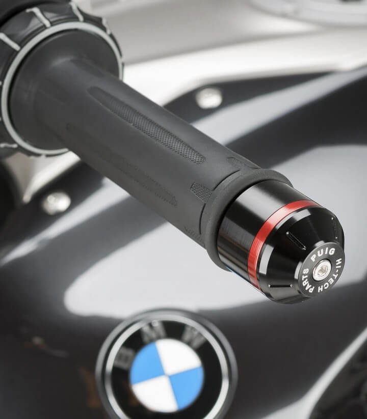 Puig Lenkerendgewichte Kurz mit Ring 8022N in Schwarz für several BMW models