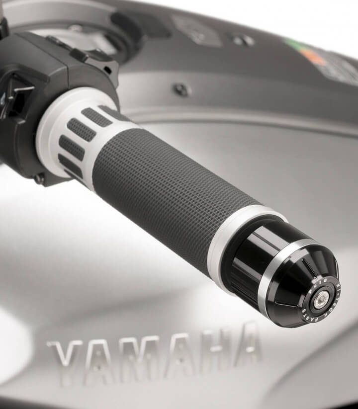 Puig Lenkerendgewichte Kurz mit Ring 8170N in Schwarz für several Yamaha models