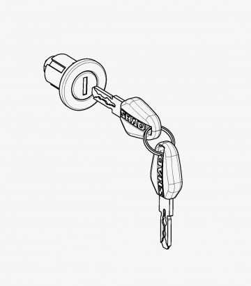 SHAD Black Keys and Lock Barrels Kit for Cases 203076R
