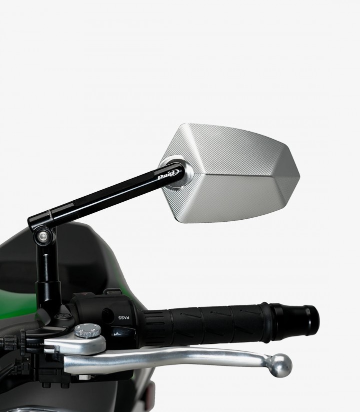 Puig GP.1 Mirrors in Silver & Black M10/125 & M8 019ND+020ND