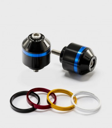 Puig Short with Ring 8160N Bar Ends in Black for Yamaha FJR1300, FZS600, FZ1/8, MT-07/09, YZF-R1/R6/R9