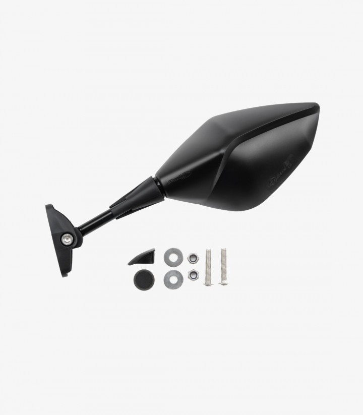 Spiegel Z3 Puig Universal, Befestigung am Windschild mit gerader Stange in Schwarz 21825N+21826N