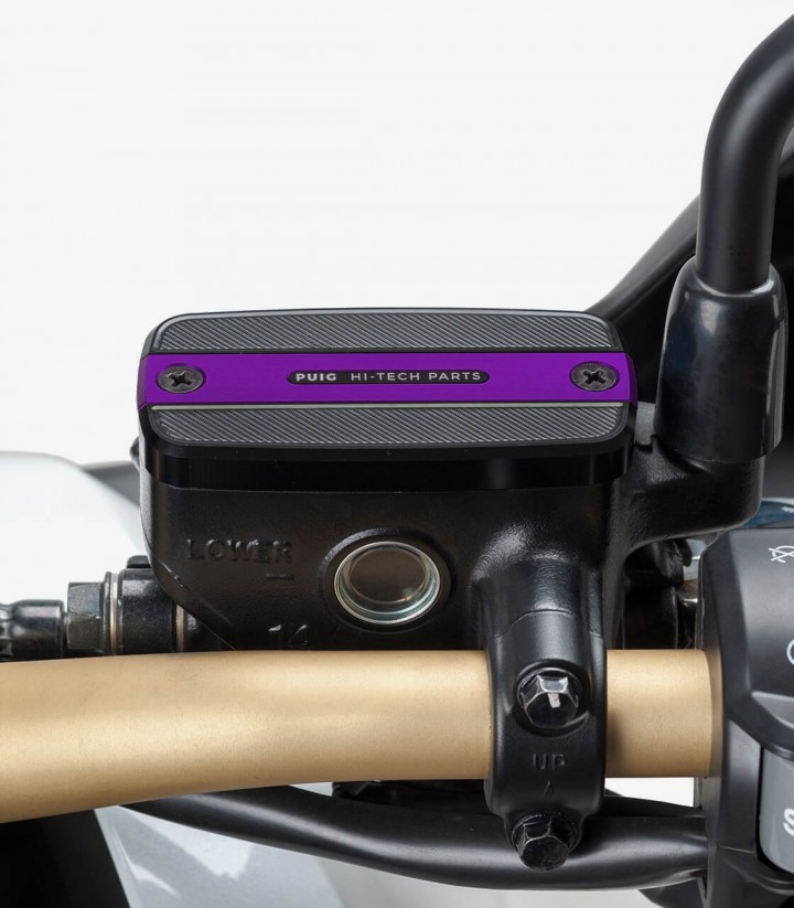 Tapa depósito líquido embrague Puig color Lila 9262L para varios modelos de Honda