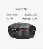SHAD SH51 Carbon Look 51 Liters Top Case