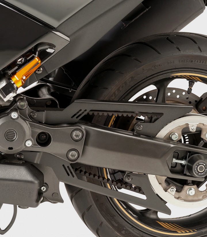 Riemenabdeckung Puig in Schwarz Yamaha TMAX 530 (17-19), TMAX 560 (20-26) 9455N