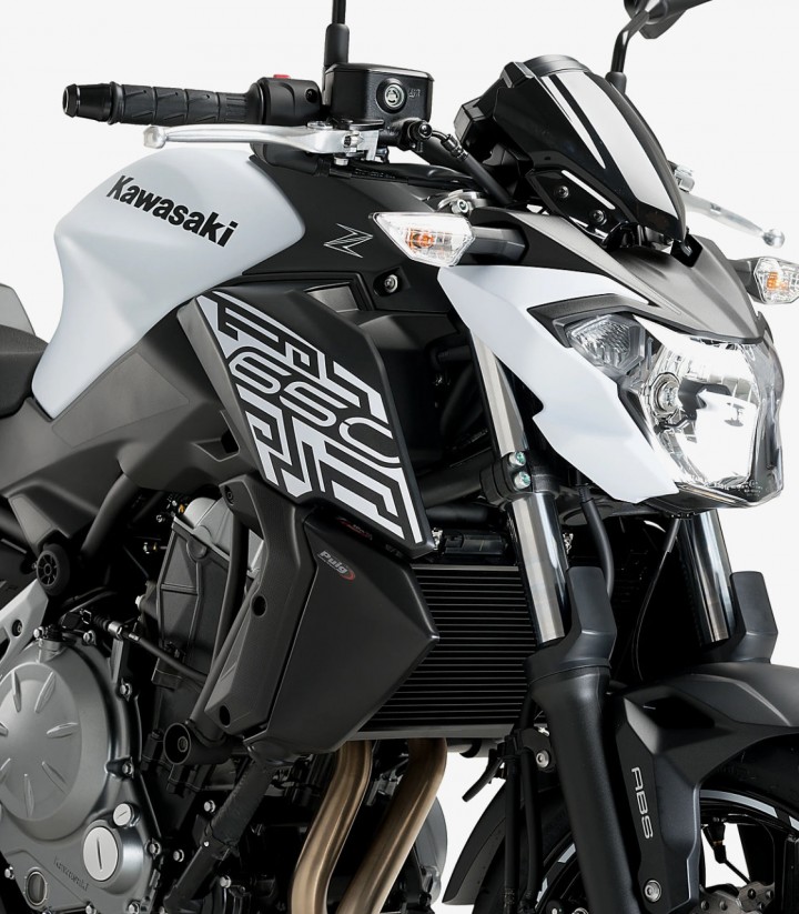 Protector Radiador Puig Negro Mate para Kawasaki Z650 (17-19) 9371J