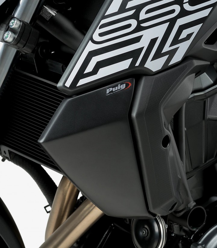 Puig Radiator Guard Matte Black for Kawasaki Z650 (17-19) 9371J