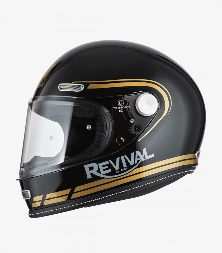 Casco Integral NZI Revival Negro y Dorado 150346A018