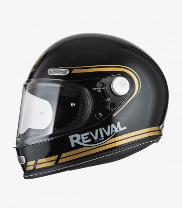 Casco Integral NZI Revival Negro y Dorado