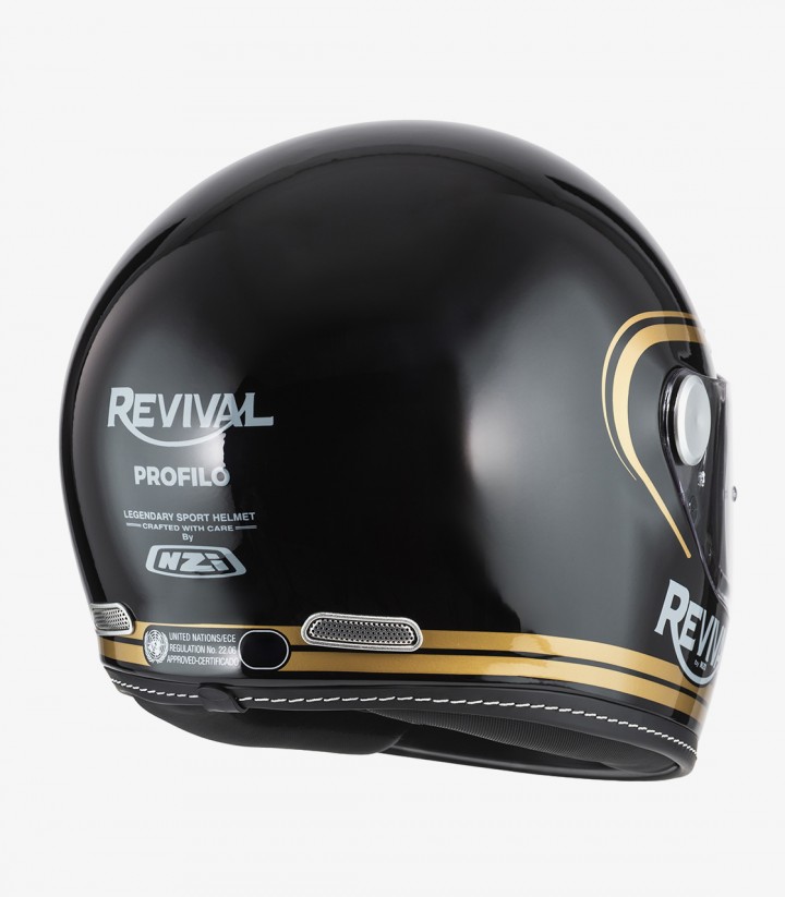 Casco Integral NZI Revival Negro y Dorado 150346A018