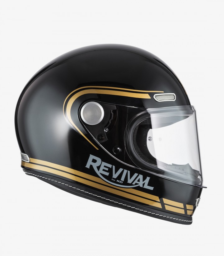 Casco Integral NZI Revival Negro y Dorado 150346A018