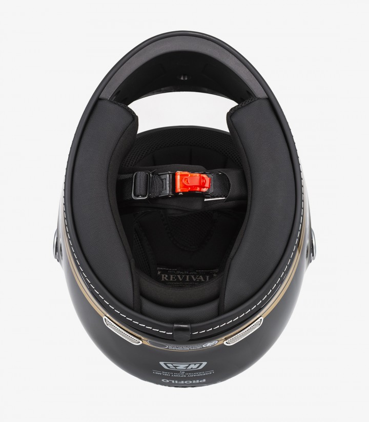 Integralhelm NZI Revival Schwarz und Gold