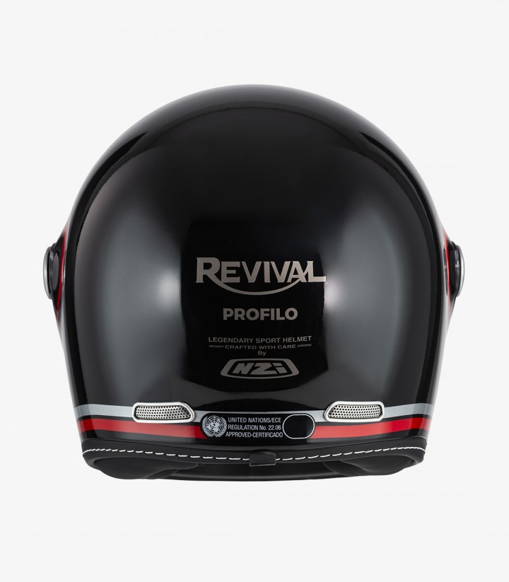Casco Integral NZI Revival Negro y Rojo