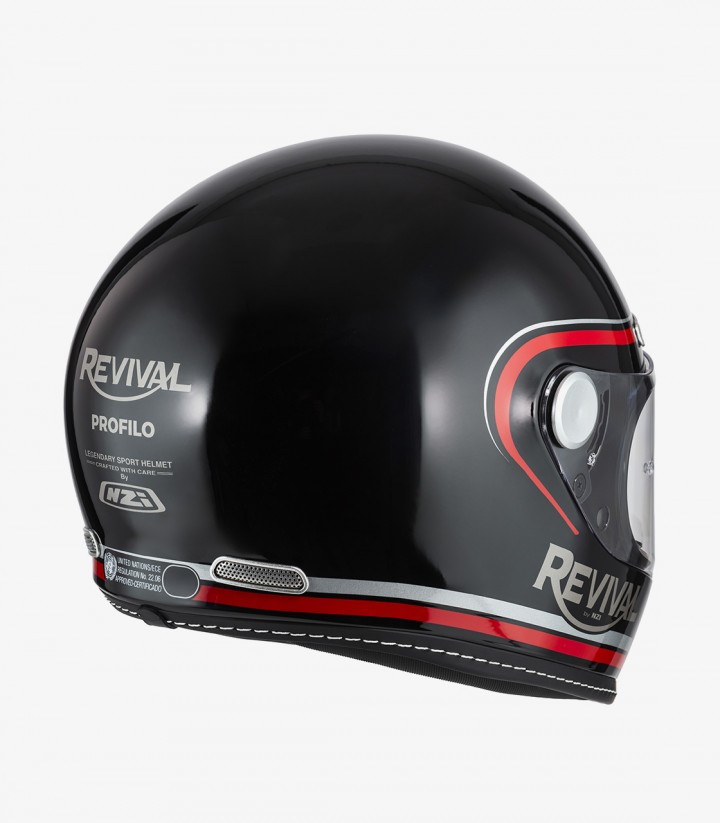 Casco Integral NZI Revival Negro y Rojo