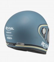 Casco Integral NZI Revival Azul y Negro Mate