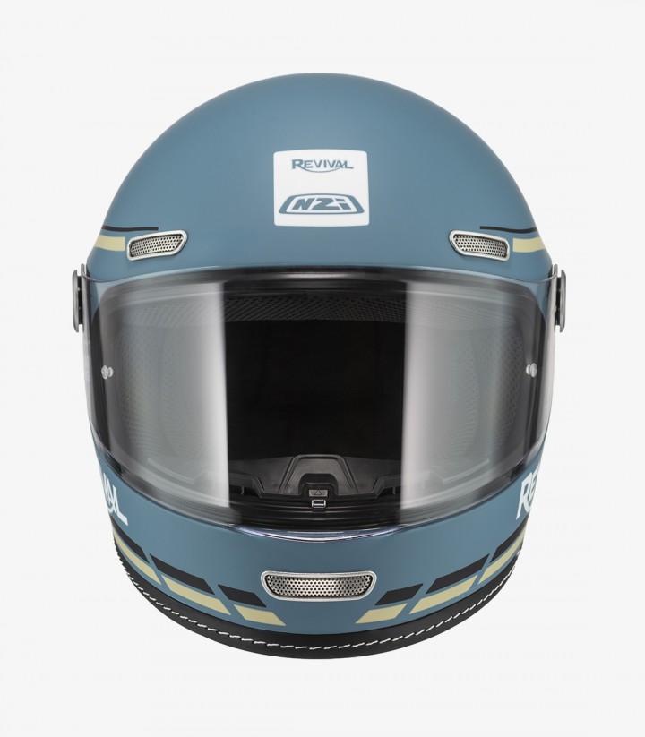 Casco Integral NZI Revival Azul y Negro Mate