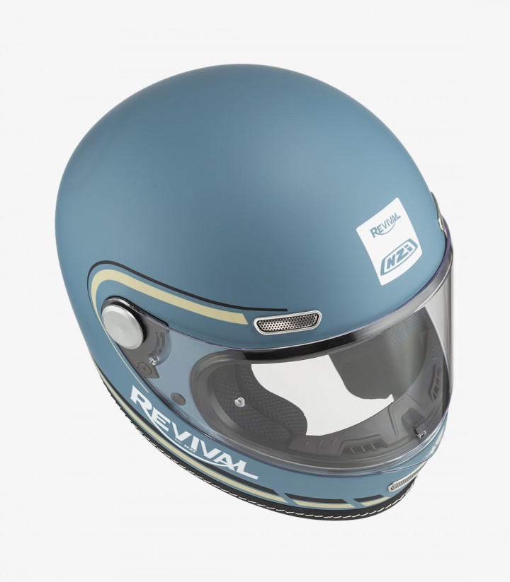Integralhelm NZI Revival Blau und Schwarz matt